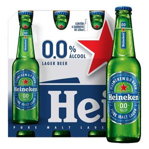 Caixa Heineken Zero Álcool 330 ml com 6 un