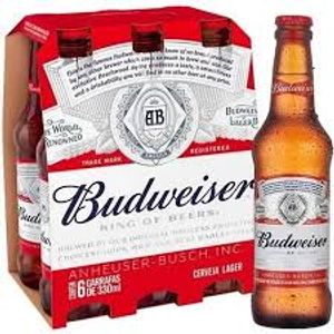 Caixa Budweiser 330 ml Long Neck com 6 un