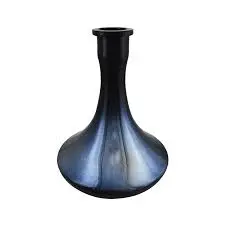 Vaso Star Hookah Azul com preto Espelhado 26cm 