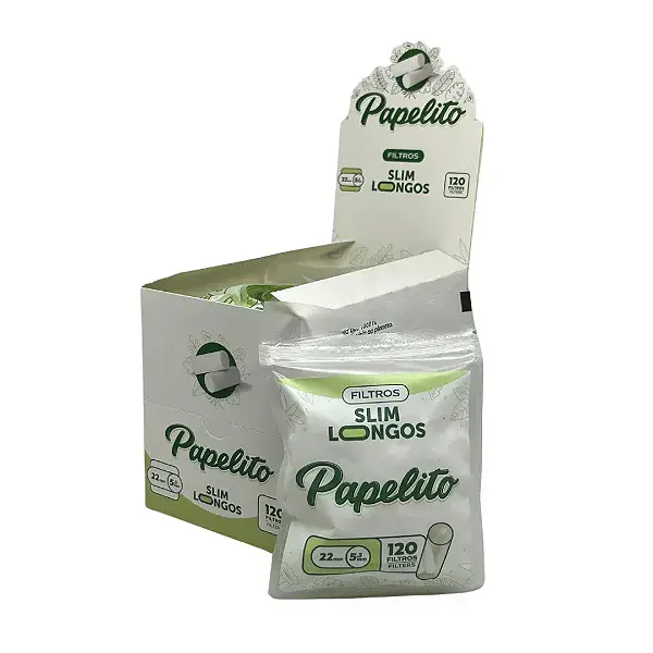 Filtro Papelito Slim Longo 22mm 