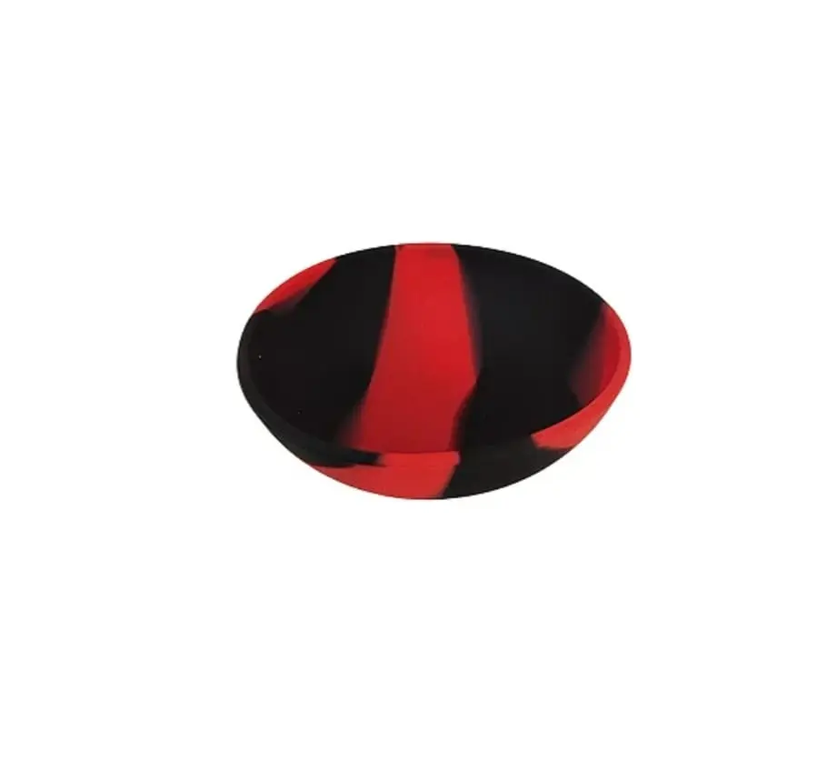 Cuia de Silicone Pequena - Preto com Vermelho