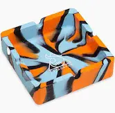 Cinzeiro Squadafum Quadrado - Azul/Laranja/Preto