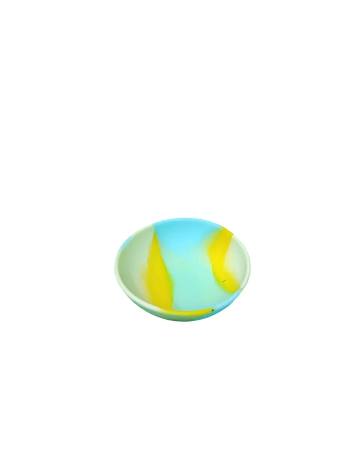 Cuia de Silicone Pequena - Azul com Amarelo