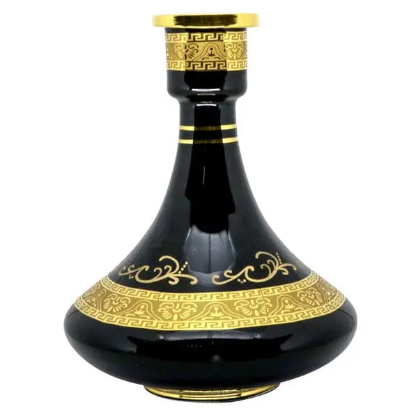 Vaso Joy Preto com Dourado 30 cm 