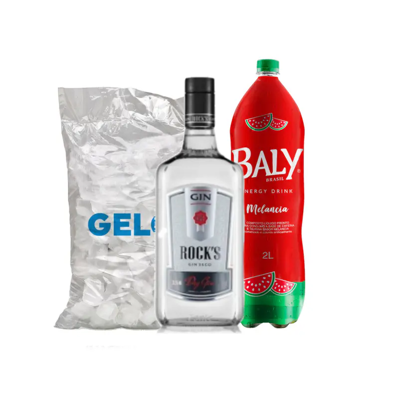 Combo de Gin Rocks Seco com Baly Melancia