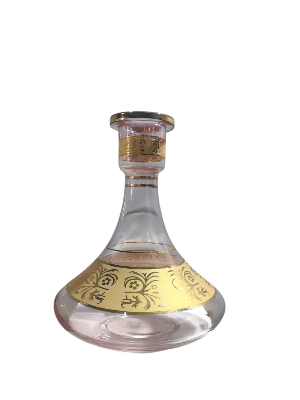 Vaso MD Rosa com Dourado 30 cm 