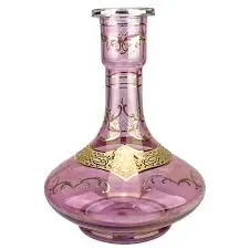 Vaso Rosa com Dourado 30 cm
