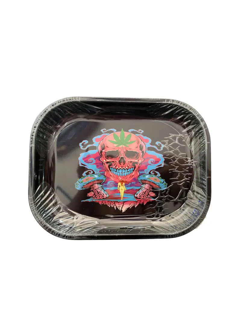 Bandeja de Metal Caveira Rosa